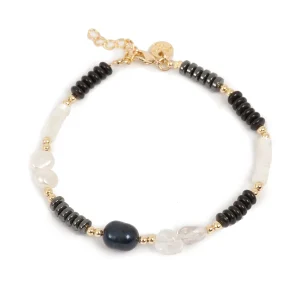 Armbånd – Hematitt og perler