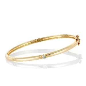 Armring i gull med diamant 0,03ct Wsi