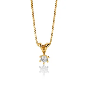 Märtha – Gull anheng med diamant 0,30ct Wp1