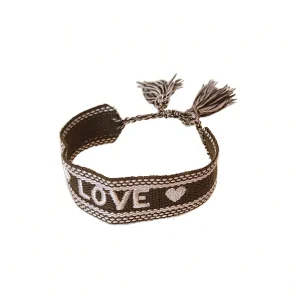SALG. Knyte armbånd med dusker Love